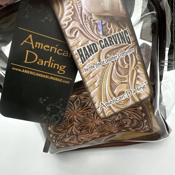 American Darling Clear Leather Trim Bag with Zipper Closure - ADBG994A - Picture 6 of 9